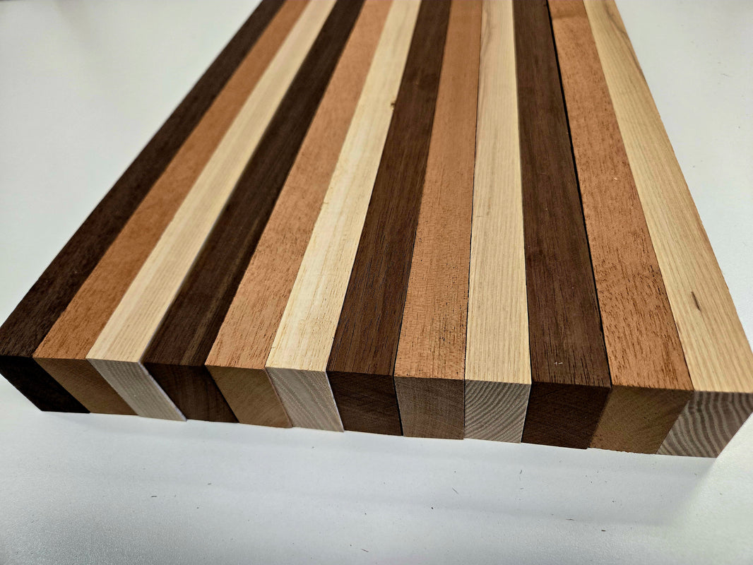 Cutting Board Set 1 - African Mahogany Peruvian Walnut Ash