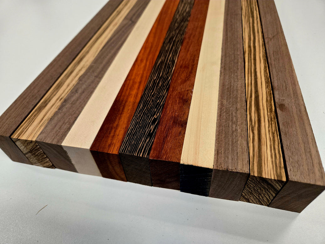 Cutting Board Set 3 - Wenge Padauk Zebrawood Walnut Maple