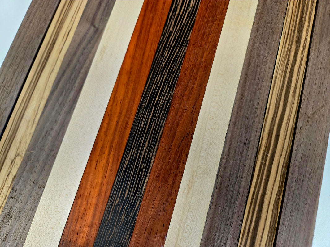 Cutting Board Set 3 - Wenge Padauk Zebrawood Walnut Maple