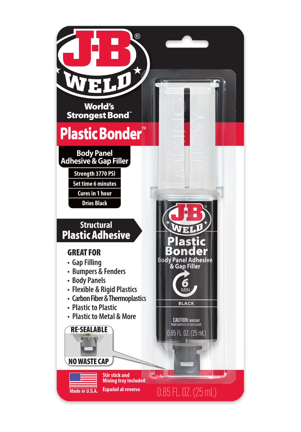 JB Weld Plastic Bonder 0.85oz