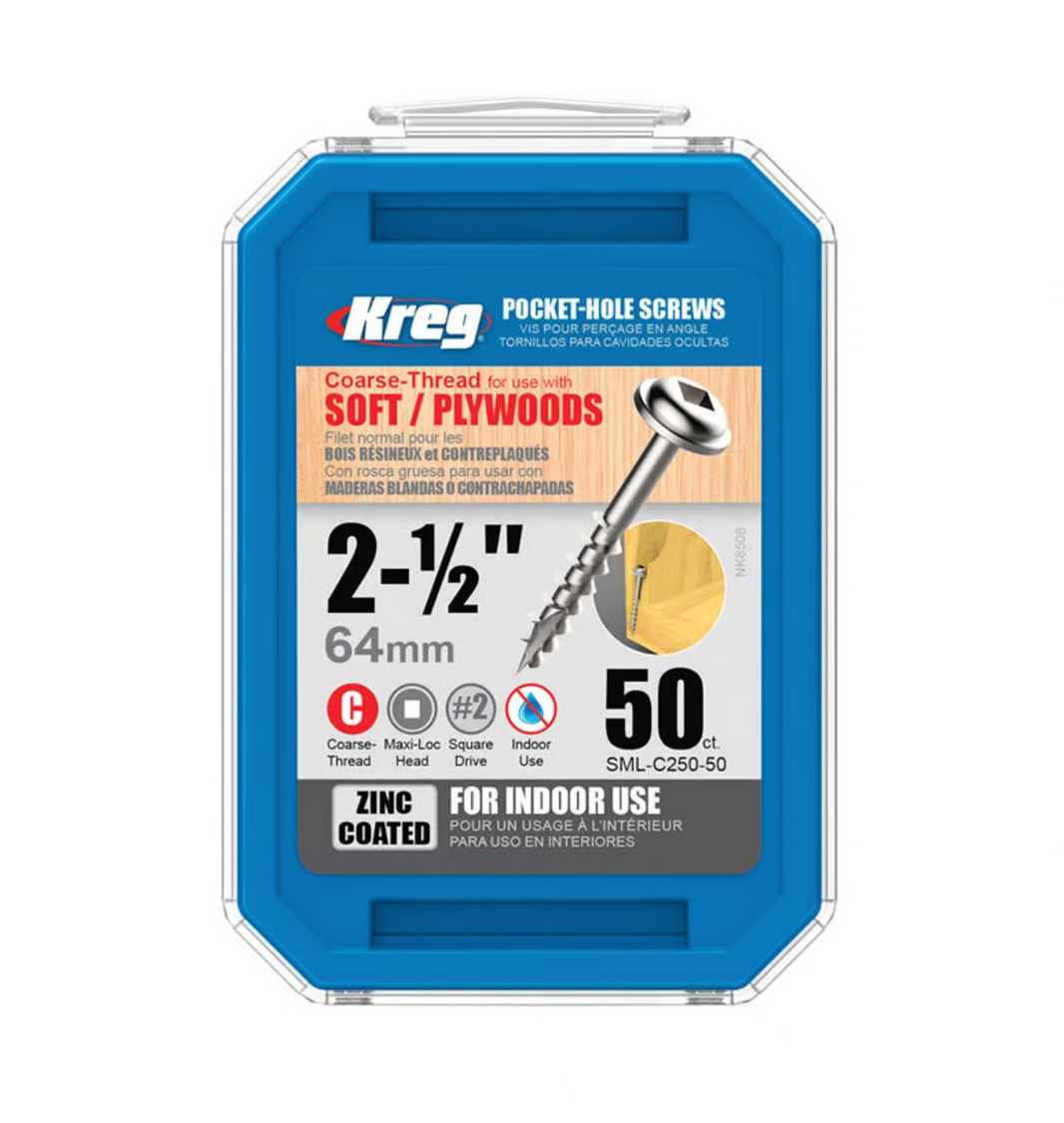 Kreg Pocket Screws 2-1/2in 50ct