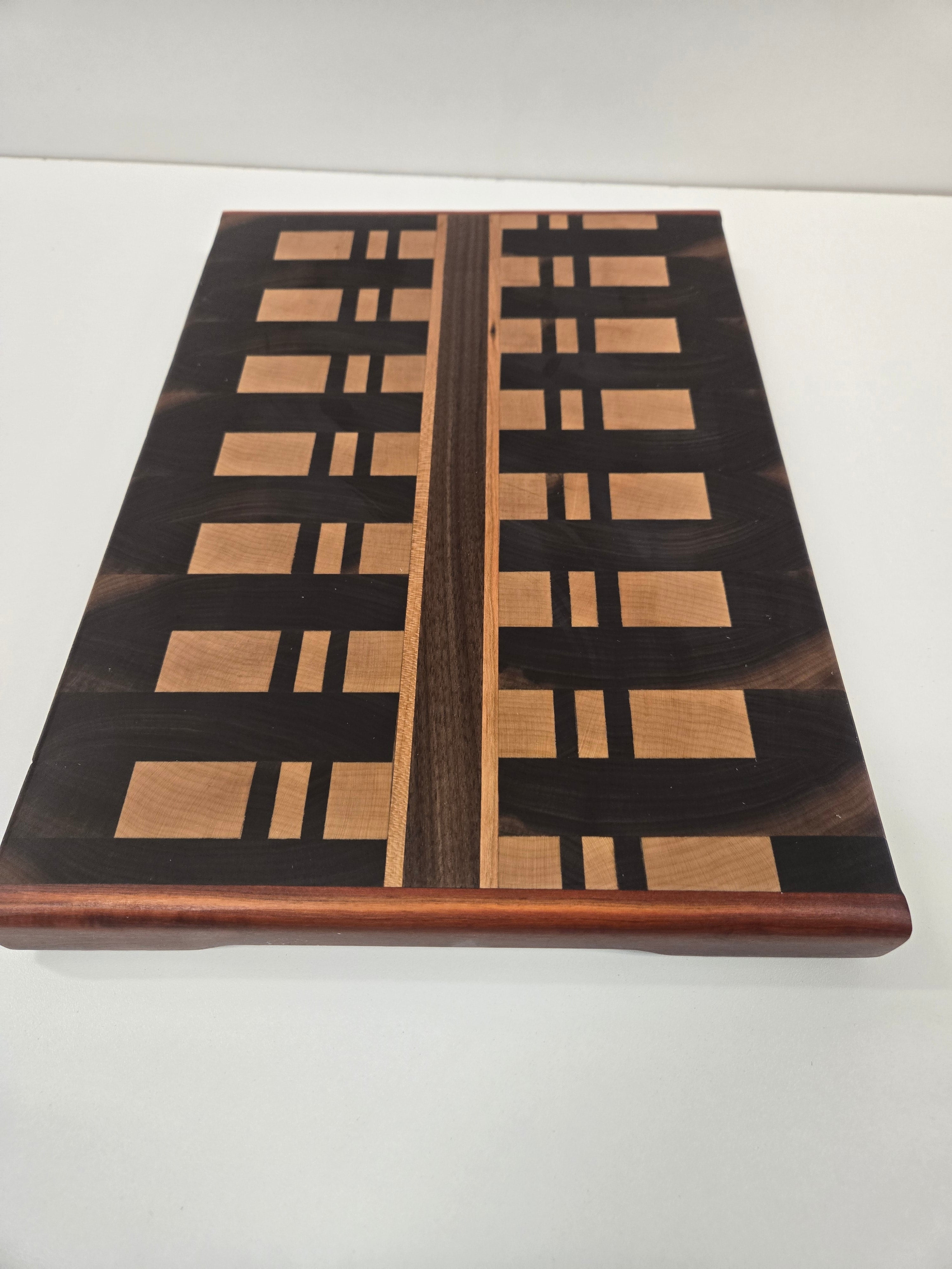 Cutting Board - Walnut Maple Cherry and Chatke Viga 11x16x1.5