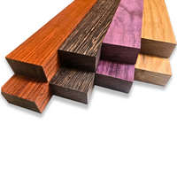 Exotic Hardwood Hobby Pack: Purpleheart, Wenge, Padauk, Canarywood Lumber