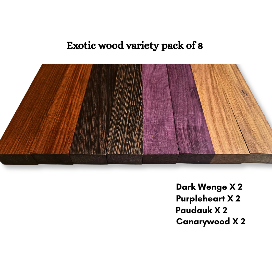 Exotic Hardwood Hobby Pack - 3 Sizes