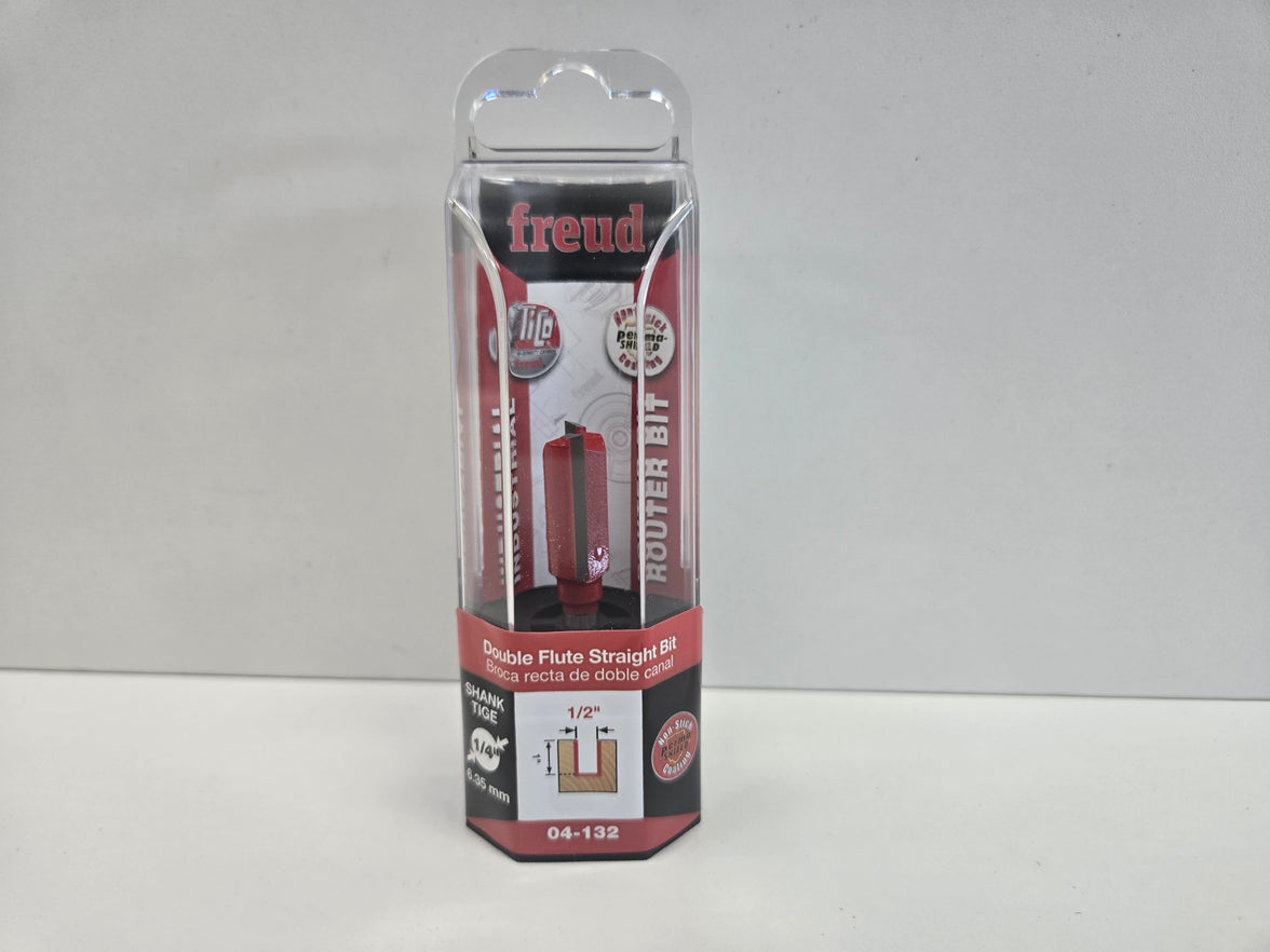 Freud Router Bit - Double Flute Staraight Bit .5 inch