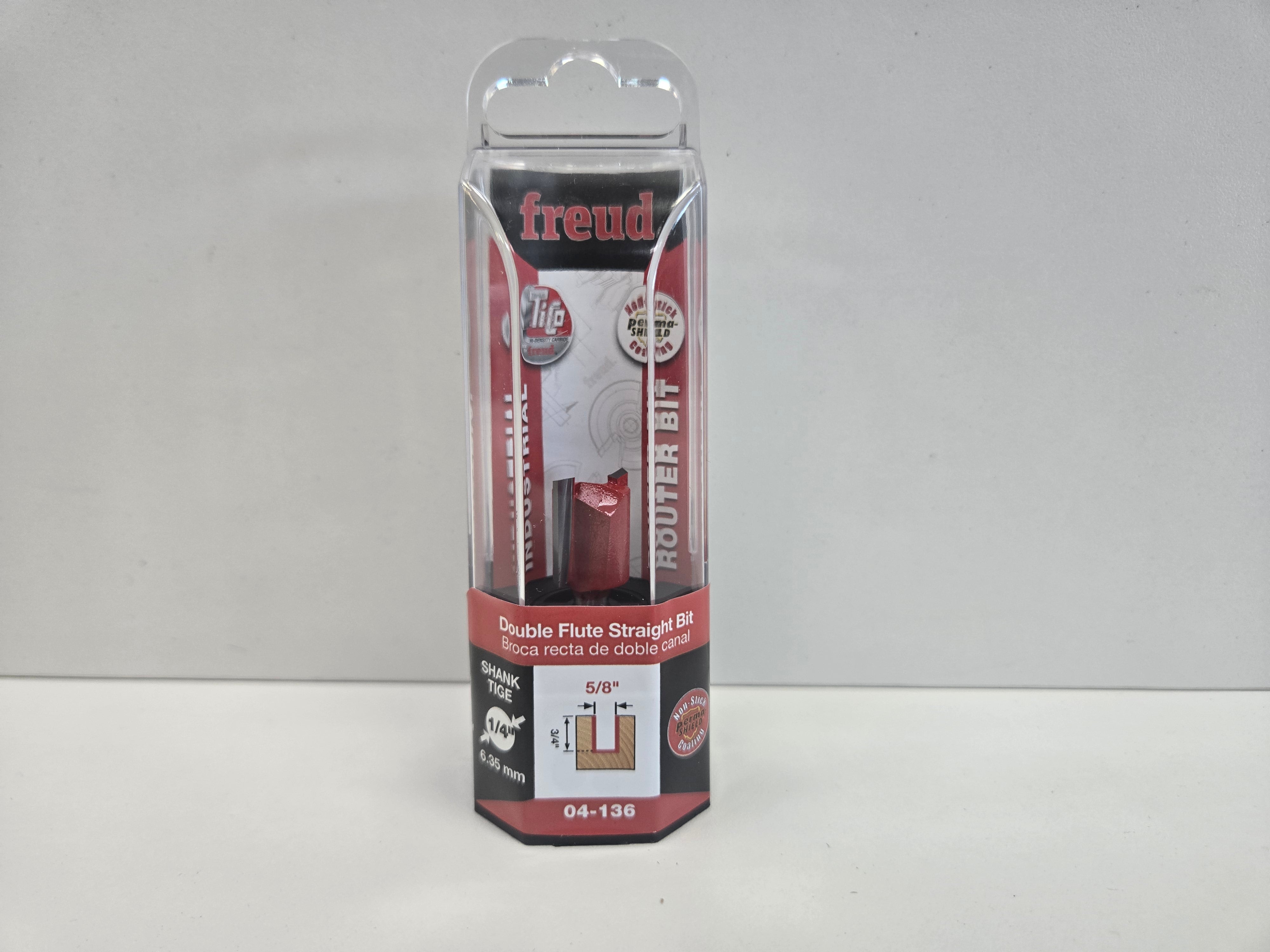 Freud Router Bit - Double Flute Straight Bit 5.8 inch