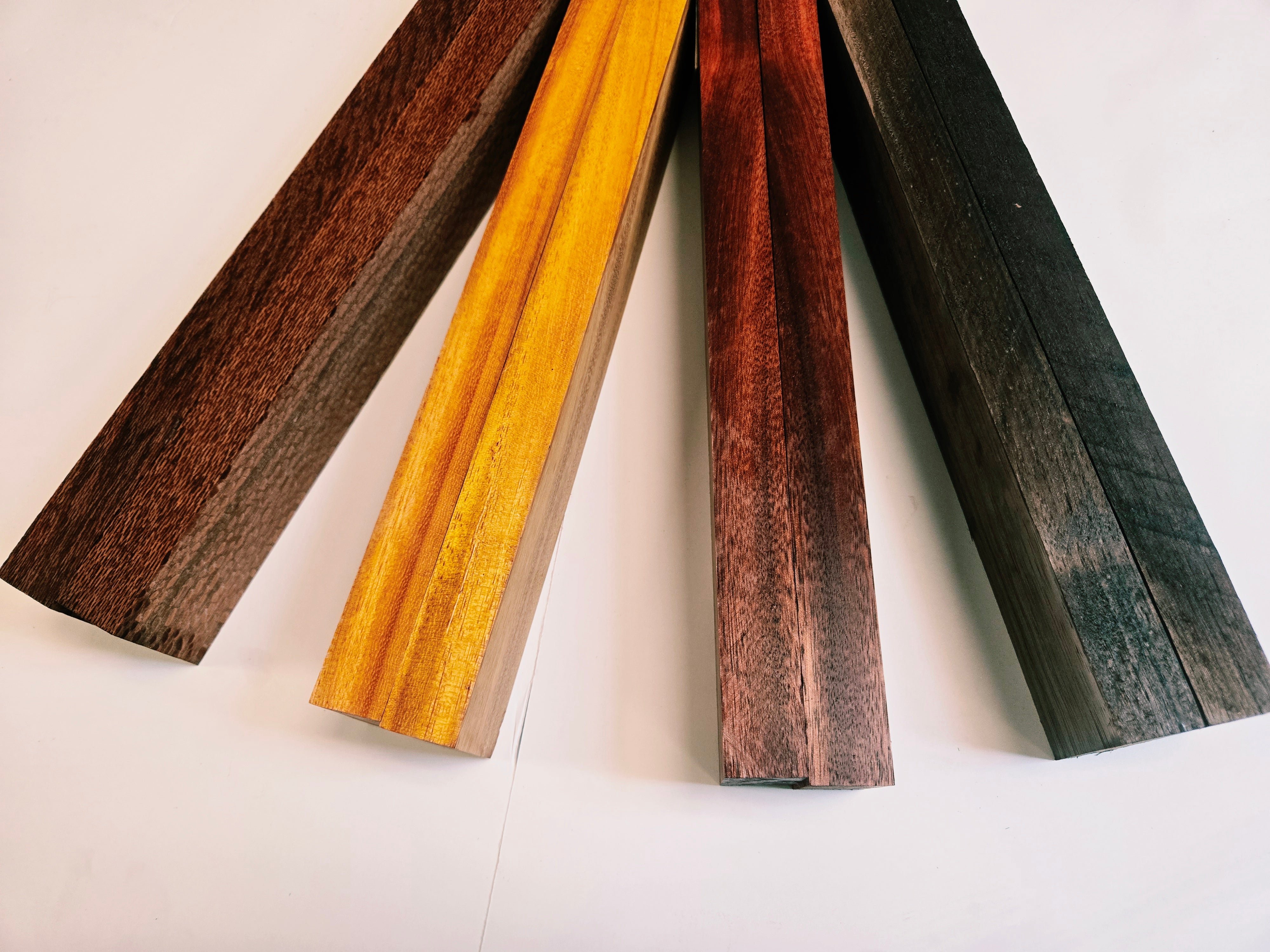Exotic Hardwood Lumber Pack: Bloodwood, Leopardwood, Osage Orange, Walnut for Woodworking