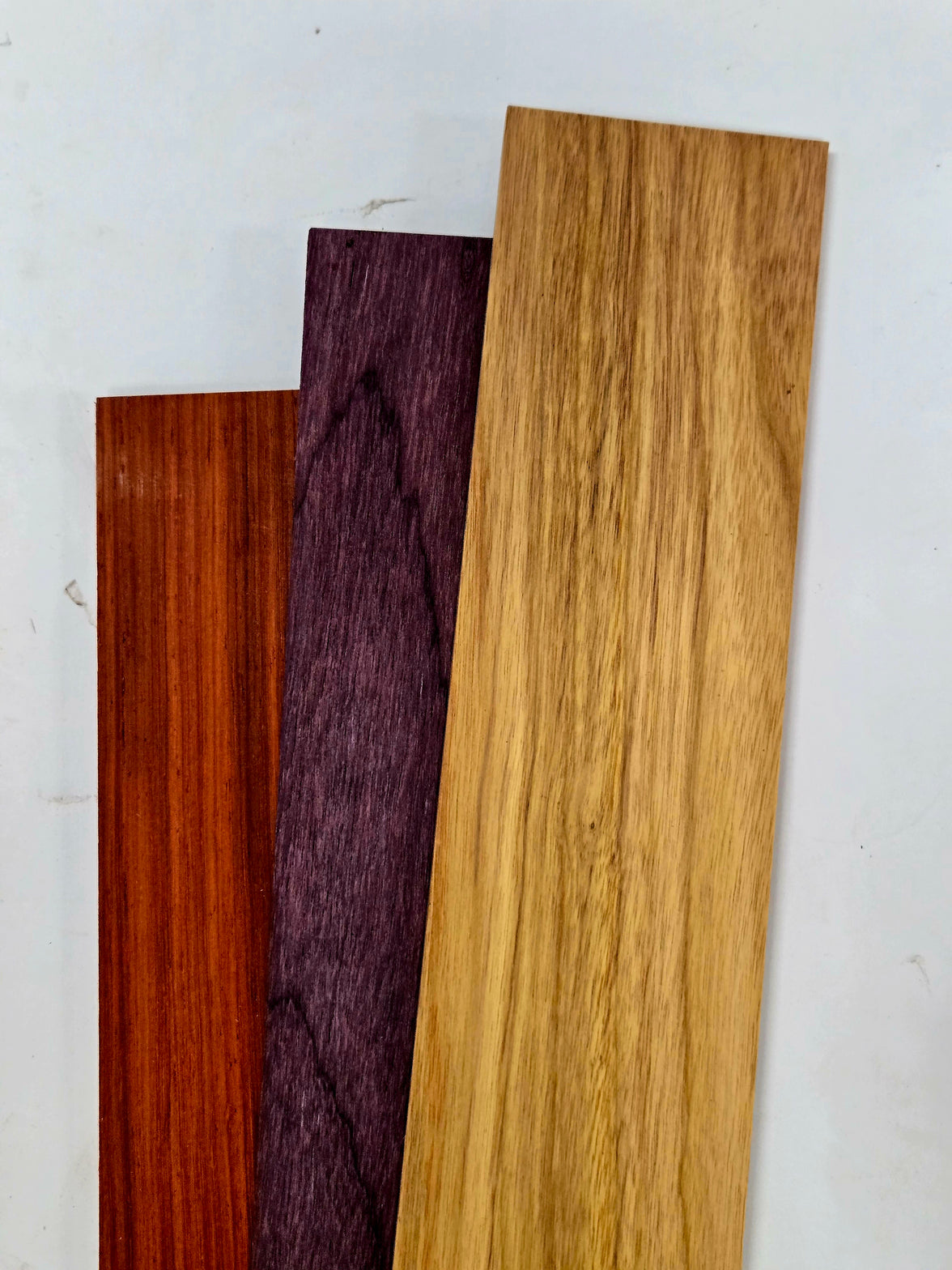 Exotic Hardwood Thin Lumber Variety Pack – Purpleheart, Padauk & Canarywood