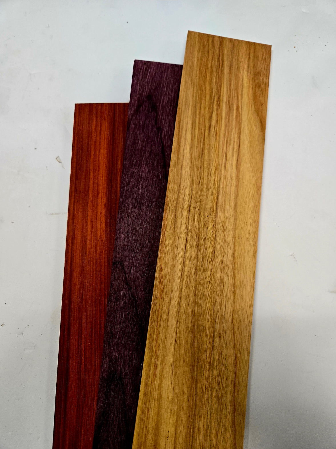 Exotic Hardwood Thin Lumber Variety Pack – Purpleheart, Padauk & Canarywood