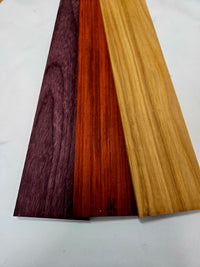 Exotic Hardwood Thin Lumber Variety Pack – Purpleheart, Padauk & Canarywood