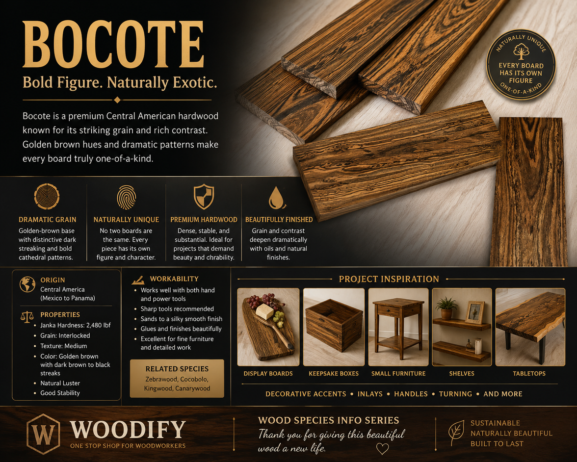 Bocote Lumber Boards