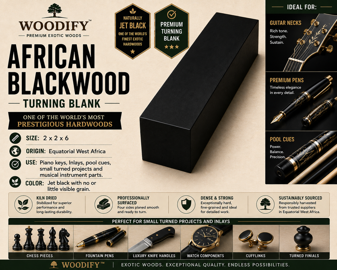 Ebony 2x2x6