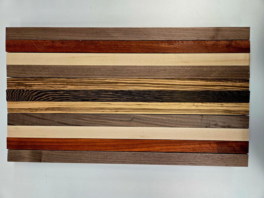 Cutting Board Ultimate Set - Walnut, Maple, Bloodwood, Zebrawood, Wenge