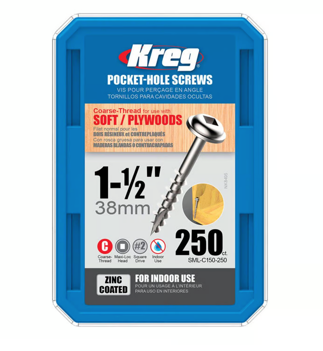 Kreg Pocket Screws 1-1/2in 250ct