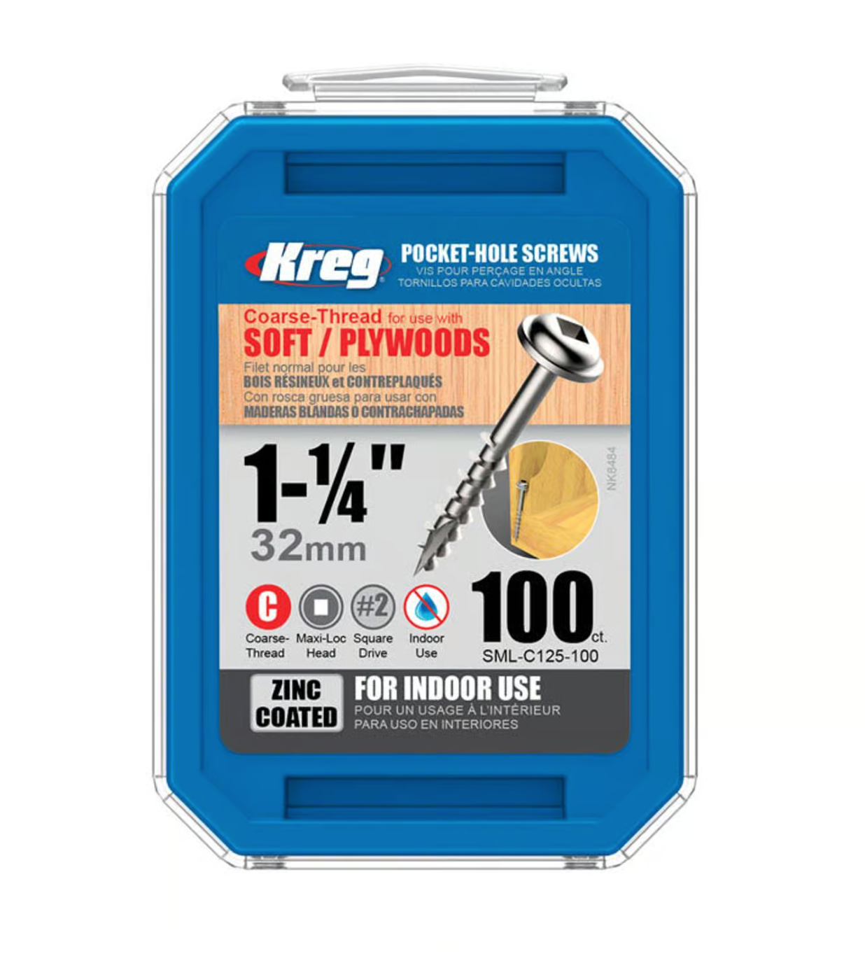 Kreg Pocket Screws 1-1/4in 100ct