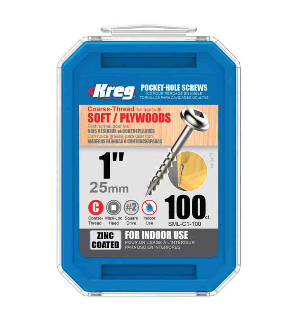 Kreg Pocket Screws 1in 100ct