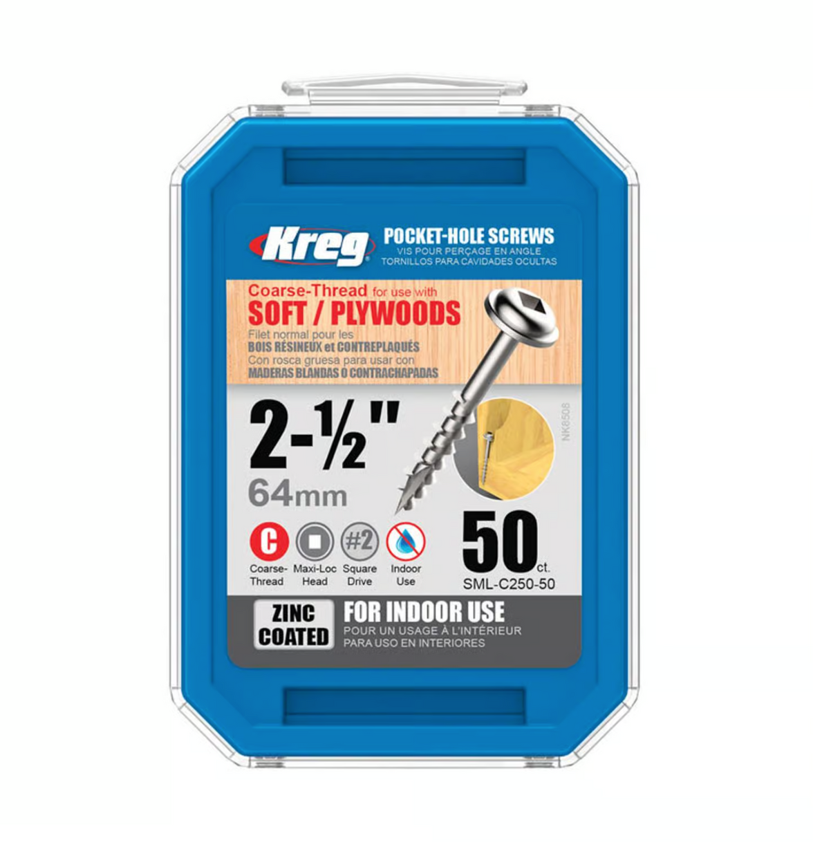 Kreg Pocket Screws 2-1/2in 50ct