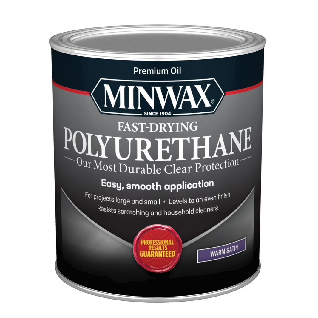 Minwax One Coat Polyurethane Clear Satin Quart