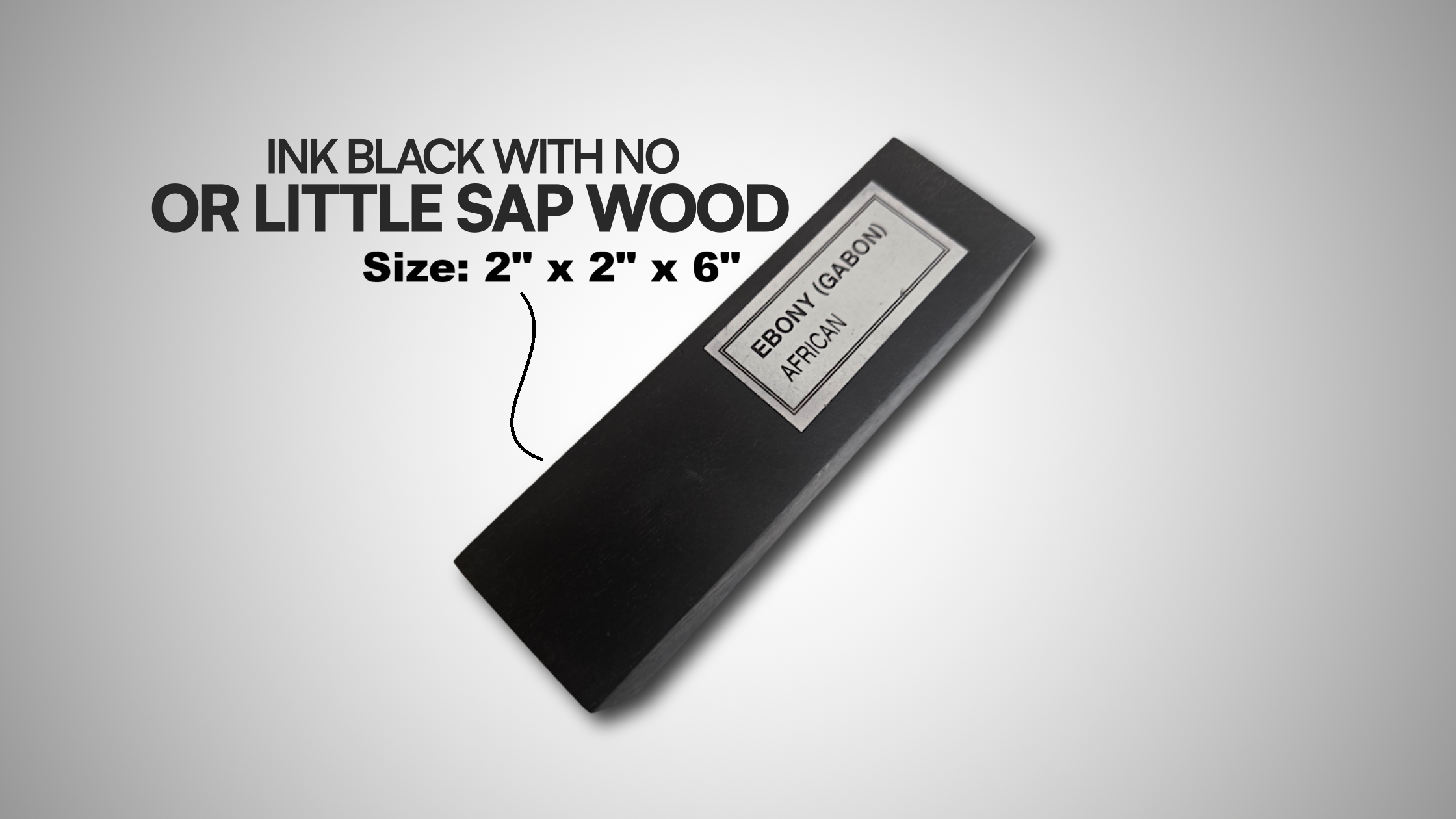 Ebony Turning Blank 2x2x6