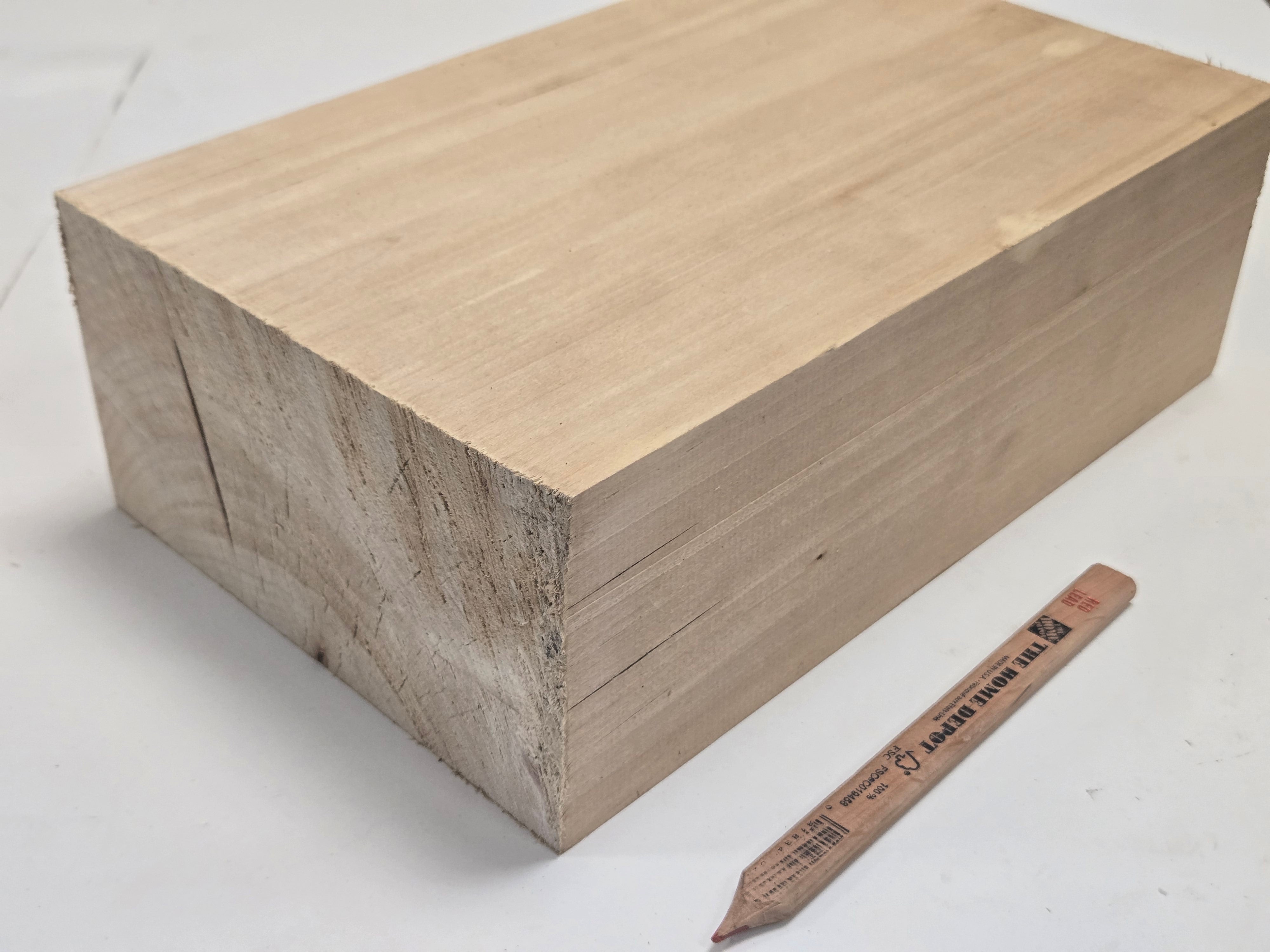Basswood 1" Thickness (4/4) 2" Thickness (8/4) and 4" Thickness